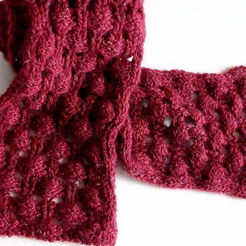 Berry Briar Knit Lace Scarf