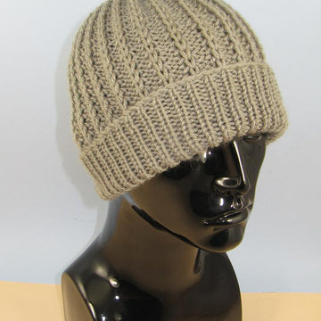 Chunky Simple Fishermans Rib Beanie Hat