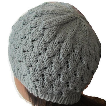 Blue Lacy Seamless Hat for a Lady