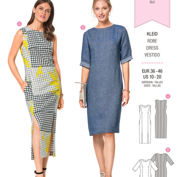 Burda Style Women's Feminine Dresses B6418 - Paper Pattern, Size 10-20