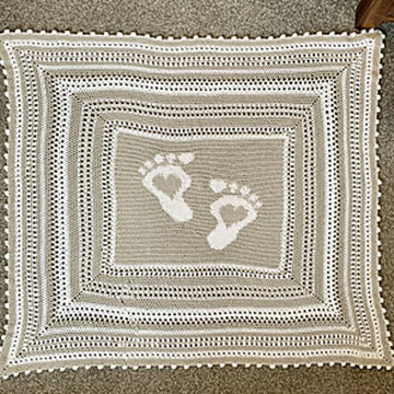Footprint Baby Blanket