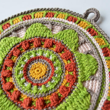 Wheel of Magic Mandala Potholder