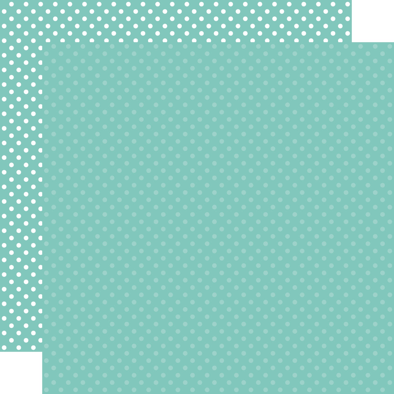 Echo Park Paper Echo Park Dots/Stripes Double-Sided Cardstock 12"X12" 25/Pkg - Teal