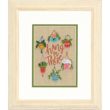 Dimensions Cross Stitch Kit: Hang in There - 12.7 x 17.7 cm