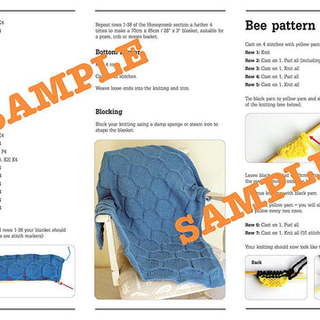 Easy Bee and Honeycomb Baby Blanket