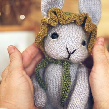 Knitting Toy Clothes Pattern - Snowdrop Outfit for Bunny