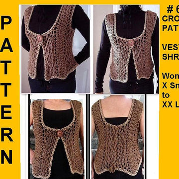 686 TAUPE SHRUG VEST, Women X Small to XXLarge