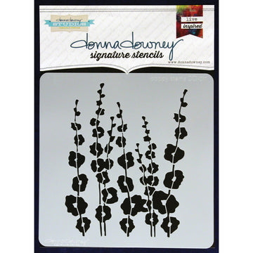 Donna Downey Stencils Donna Downey Signature Stencils 8.5"X8.5" - Poppy Stems