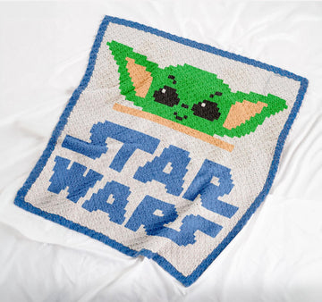 Grogu Baby Yoda C2C Crochet Blanket Pattern Star Wars