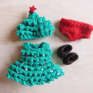 Offer! 5" Berenguer Christmas Tree Dress