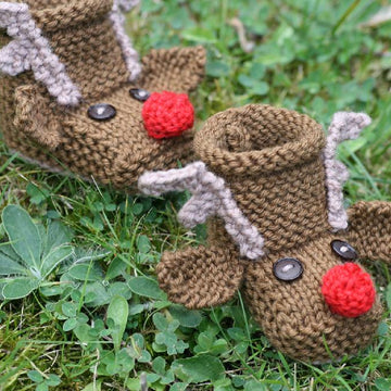 Reindeer Baby Booties
