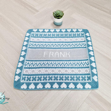 Personalised mosaic crochet blanket, any name!