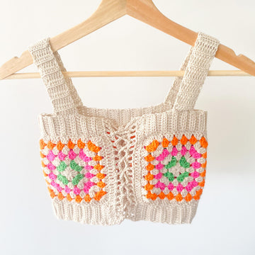 Belinda granny square crop top