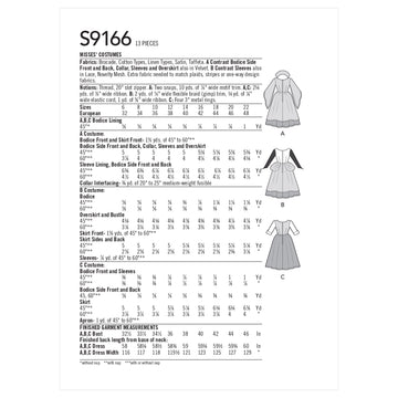 Simplicity Misses' Costumes S9166 - Sewing Pattern