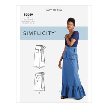 Simplicity Misses' Back Wrapped Skirt With Pockets S9049 - Sewing Pattern