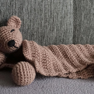 Amigurumi Häkelanleitung Schnuffeltuch / Schmusetuch Bär Balu ♥