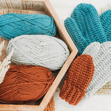 Crochet Knit-Look Mittens
