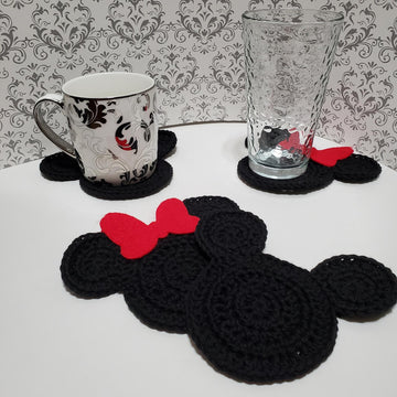Mr. & Mrs. Mouse Silhouette Coaster