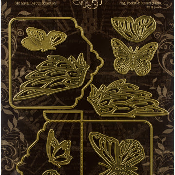 Graphic 45 Staples Dies - Tag, Pocket & Butterfly