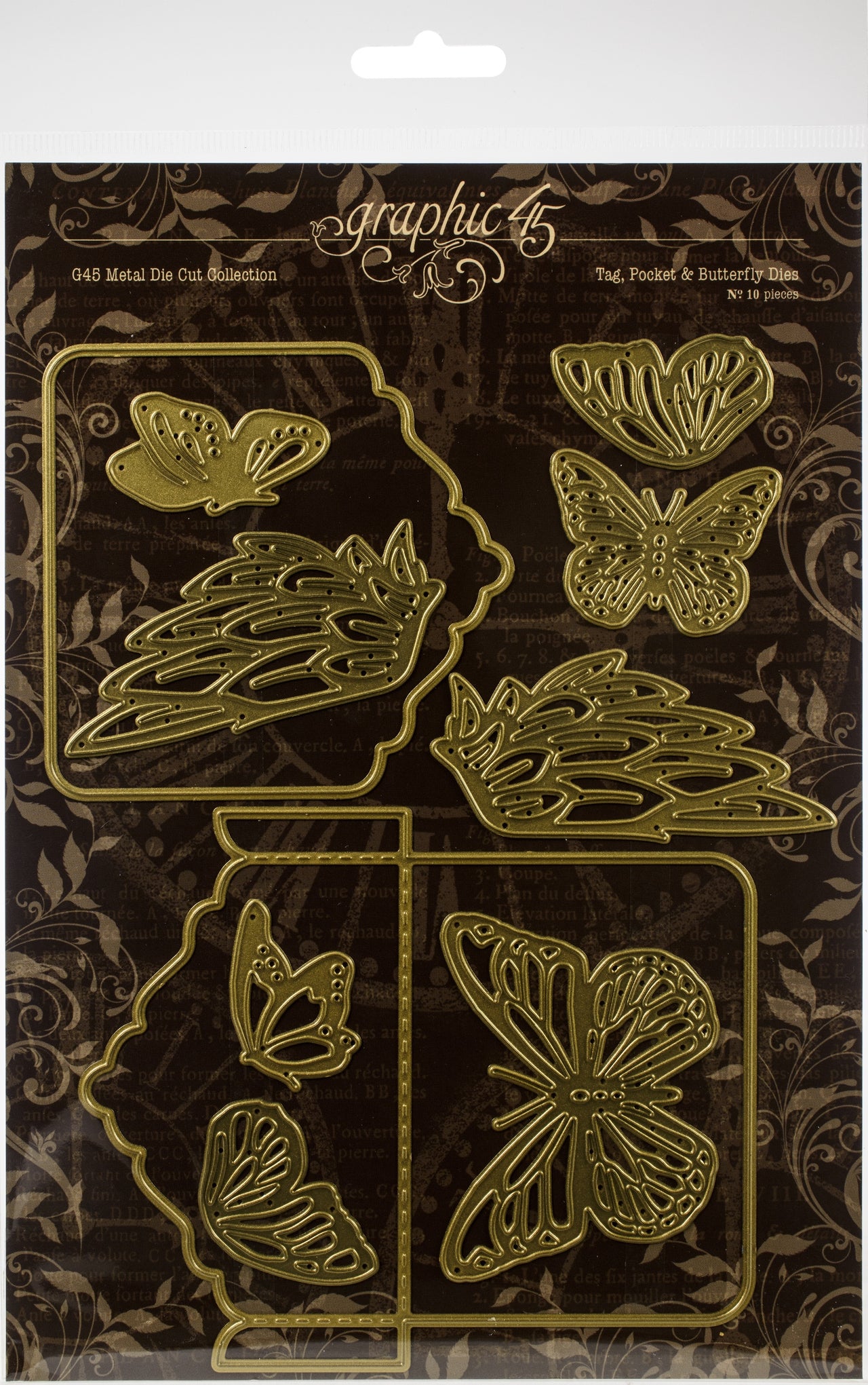 Graphic 45 Staples Dies - Tag, Pocket & Butterfly