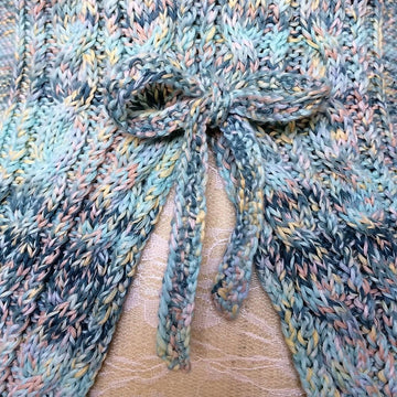 Cabled Sweater with Split Lower Back