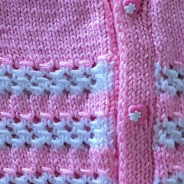 Child's Lacy 'V' Neck Top Down Cardigan 2T - 10y