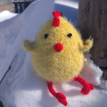 Chick toy knitting pattern