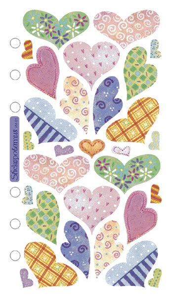 Sticko Vellum Stickers - Pastel Hearts