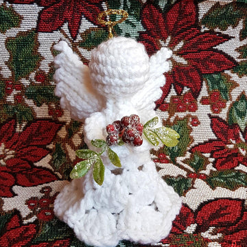 Mistletoe Christmas Angel Ornament