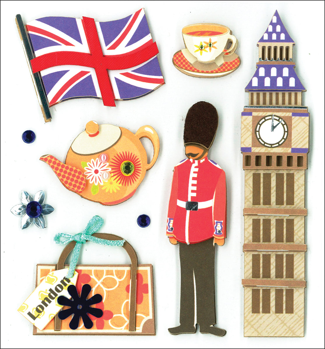 K&Company Dimensional Stickers - Sites Of London
