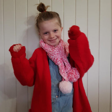 Candy Cane Crocheted Scarf