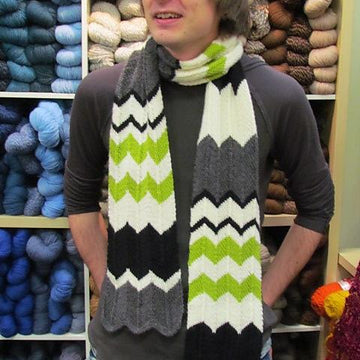 Charlie Chevron Striped Scarf