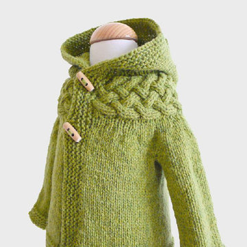 Top-down Baby and Children Cable Yoke Jacket