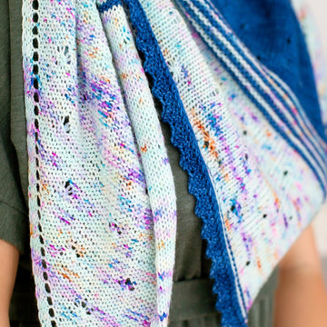 Blue Impression Shawl