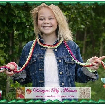 Hippie Chic Scarf Pattern With Pom Poms Rainbow Infinity