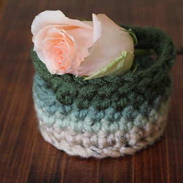 Ombre Mini Handled Basket and Cozy