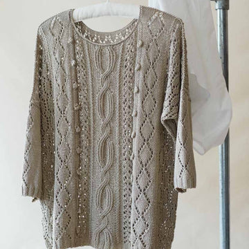 Amalfi Sweater in Erika Knight Studio Linen - Downloadable PDF
