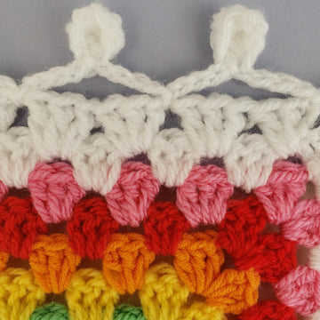 Rainbow Granny Square Baby Blanket