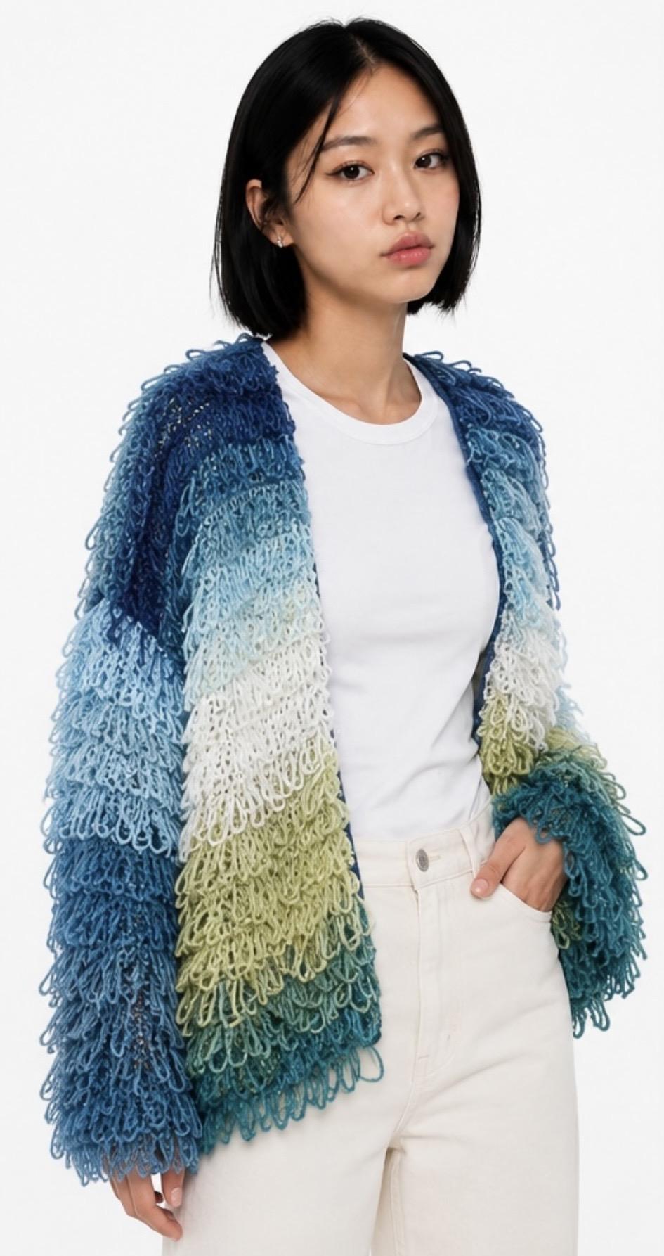 Shaggy Crochet Cardigan
