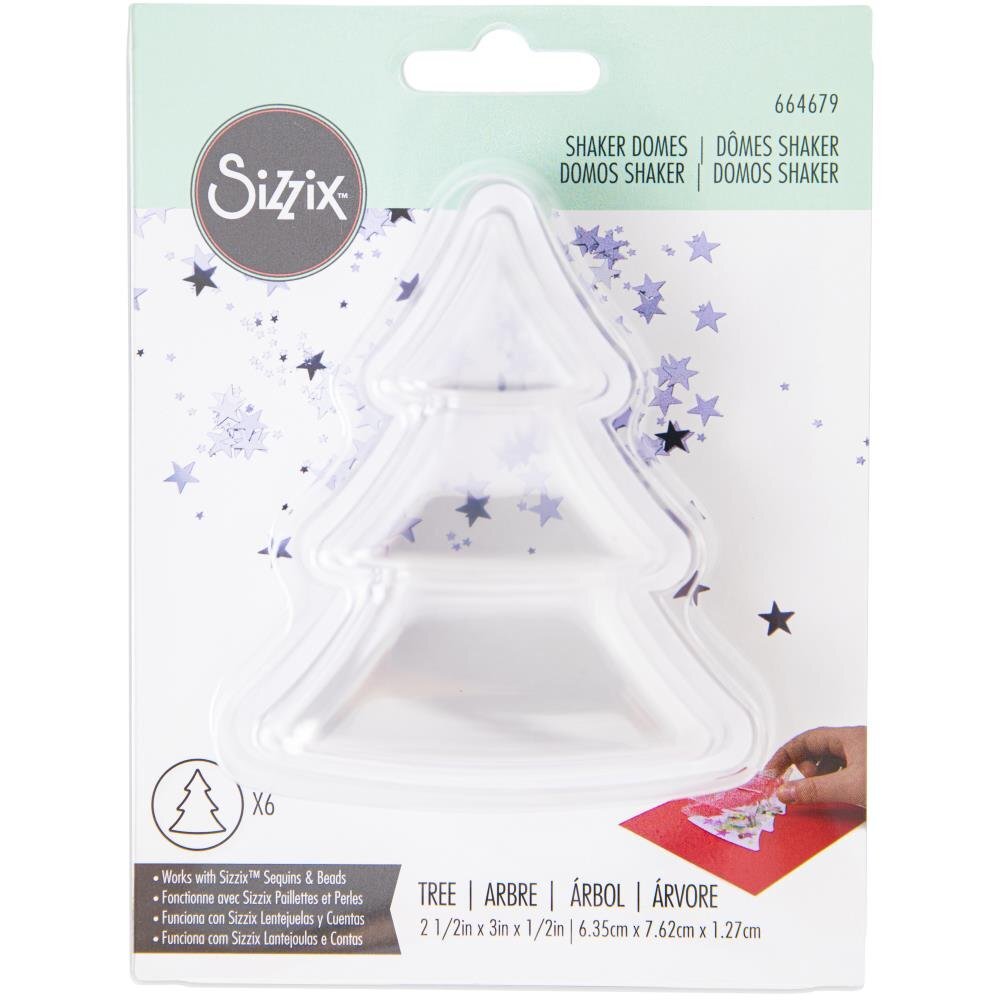 Sizzix Making Essential Shaker Domes - Tree 2.5"X3", 6/Pkg