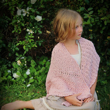 Blush On The Rose Shawl