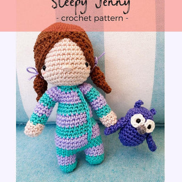 Sleepy Jenny amigurumi doll
