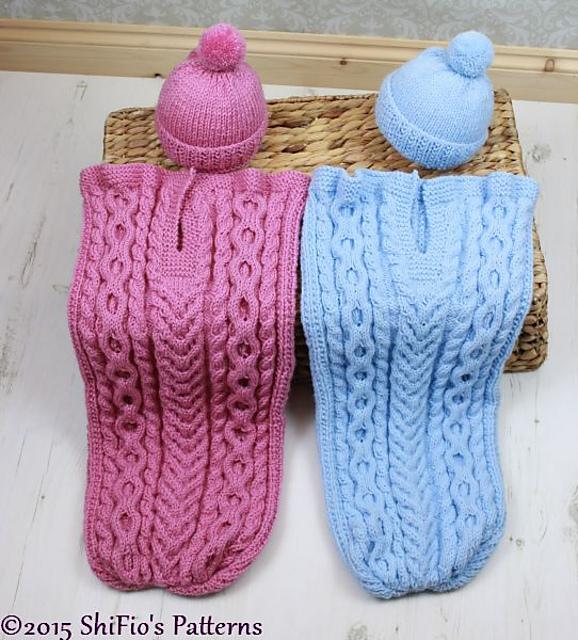 Knitting Pattern baby cable cocoon UK & USA Terms #318