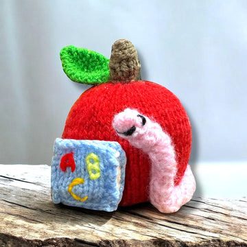 Apple and Bookworm choc orange cover / toy
