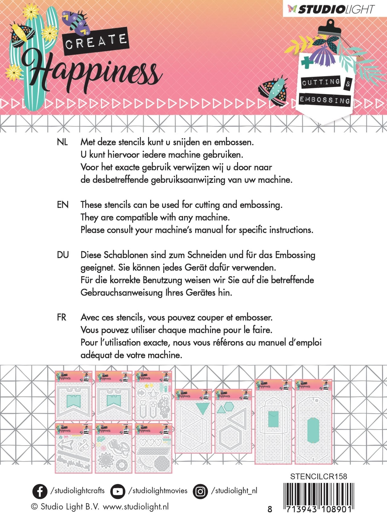 Studio Light Create Happiness Cutting & Embossing Die - NR. 158