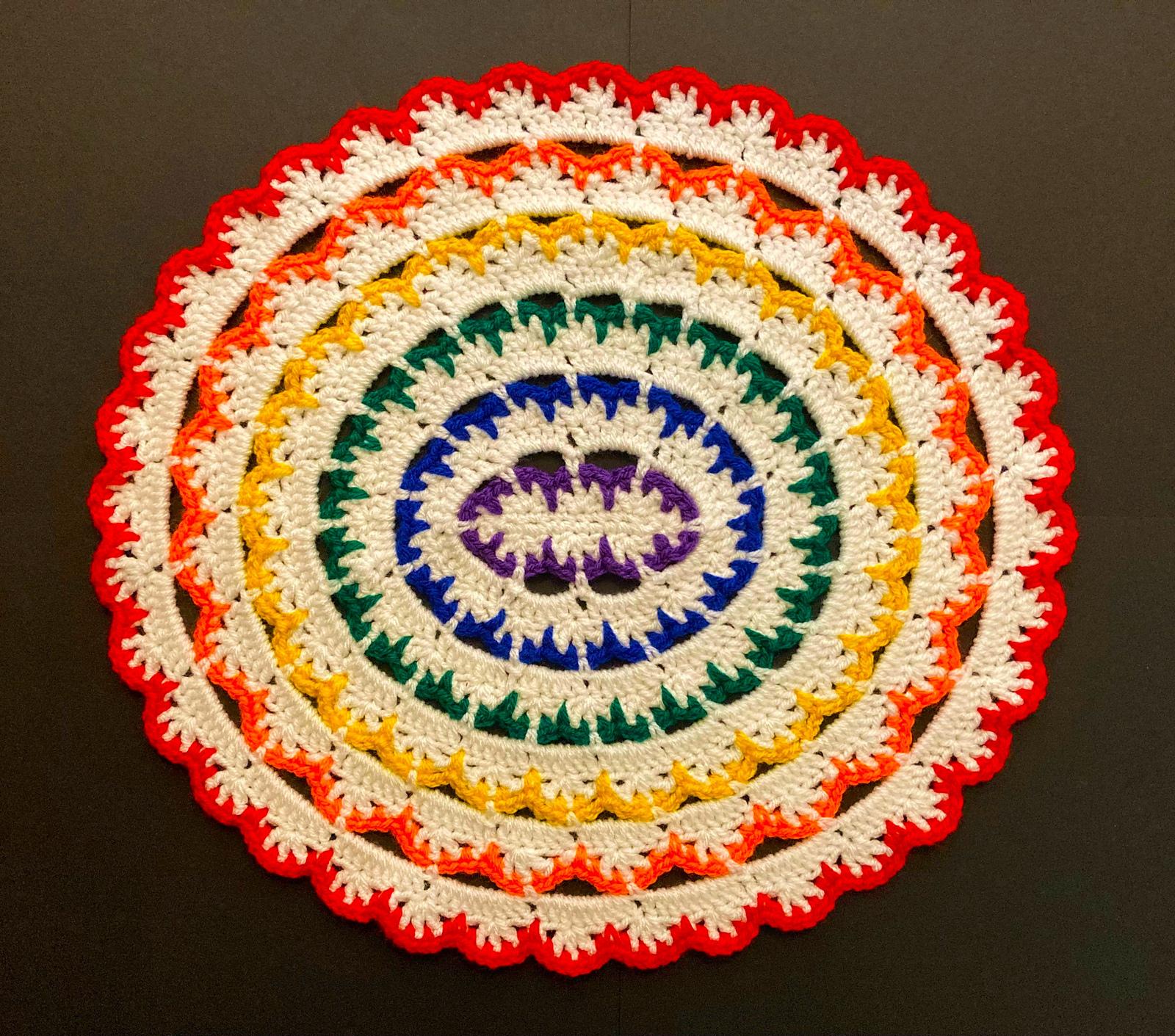 Oval Rainbow Doily by HueLaVive