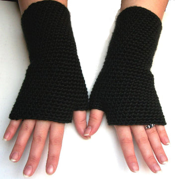 Long Solid shaped Fingerless Gloves