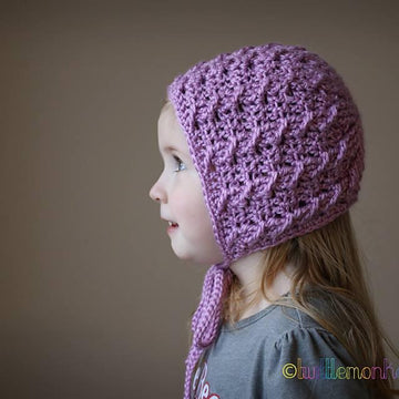 Cable Cross Baby Bonnet
