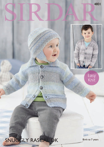 Cardigan and Helmet in Sirdar Snuggly Rascal DK - 4801 - Downloadable PDF