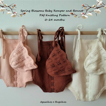 Spring Blossoms Baby Romper and Bonnet | 0-24 months